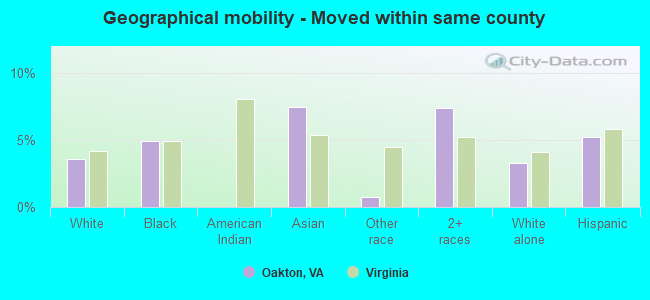 Geographical mobility -  Moved within same county