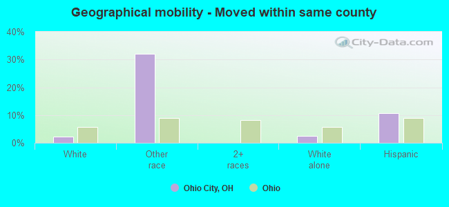 Geographical mobility -  Moved within same county