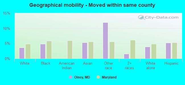 Geographical mobility -  Moved within same county