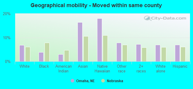 Geographical mobility -  Moved within same county