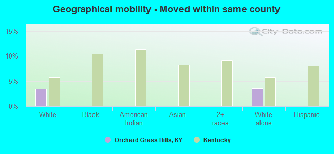 Geographical mobility -  Moved within same county