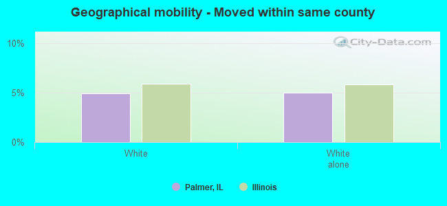 Geographical mobility -  Moved within same county