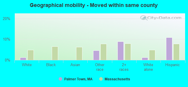 Geographical mobility -  Moved within same county