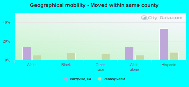 Geographical mobility -  Moved within same county