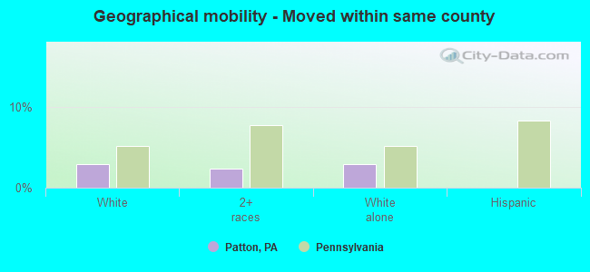 Geographical mobility -  Moved within same county