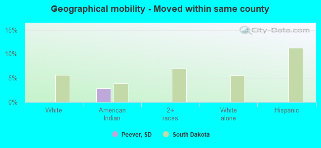 Geographical mobility -  Moved within same county