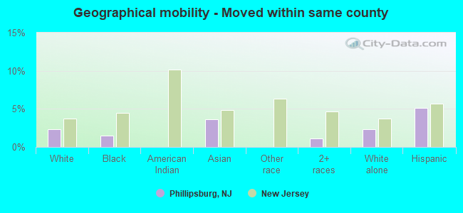 Geographical mobility -  Moved within same county