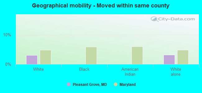 Geographical mobility -  Moved within same county