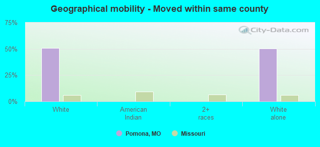 Geographical mobility -  Moved within same county