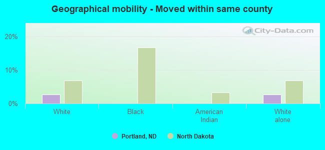 Geographical mobility -  Moved within same county