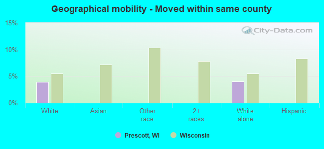 Geographical mobility -  Moved within same county