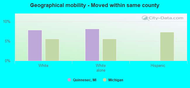 Geographical mobility -  Moved within same county