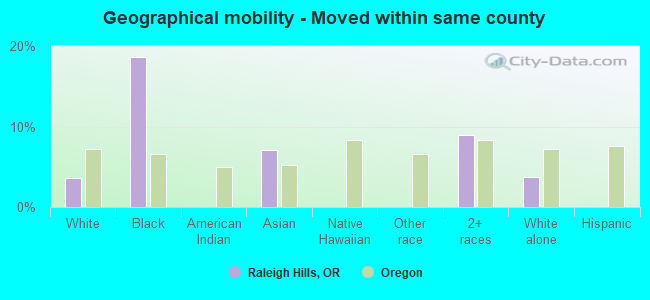 Geographical mobility -  Moved within same county