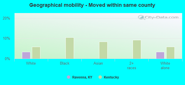 Geographical mobility -  Moved within same county