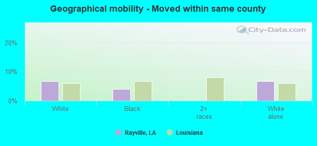 Geographical mobility -  Moved within same county