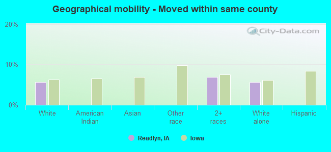 Geographical mobility -  Moved within same county