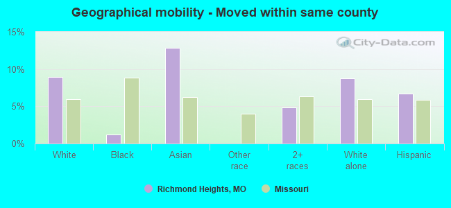 Geographical mobility -  Moved within same county