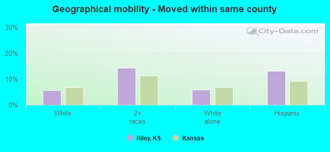 Geographical mobility -  Moved within same county