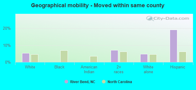 Geographical mobility -  Moved within same county