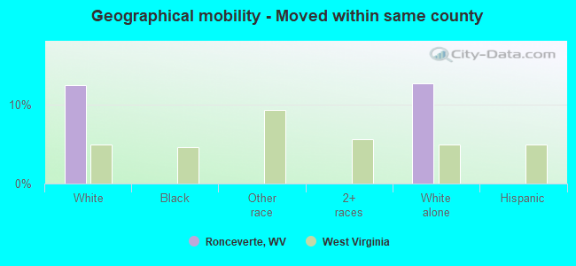 Geographical mobility -  Moved within same county