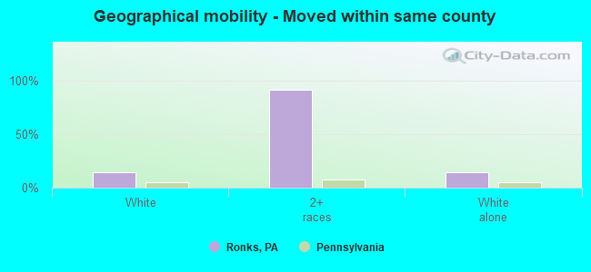 Geographical mobility -  Moved within same county