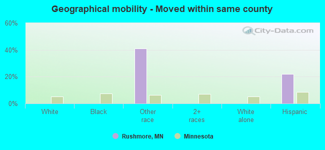 Geographical mobility -  Moved within same county