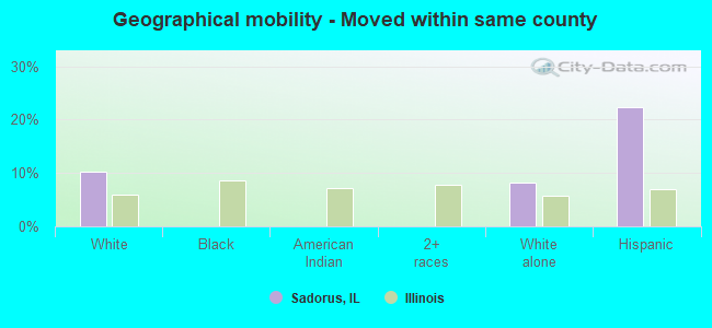 Geographical mobility -  Moved within same county