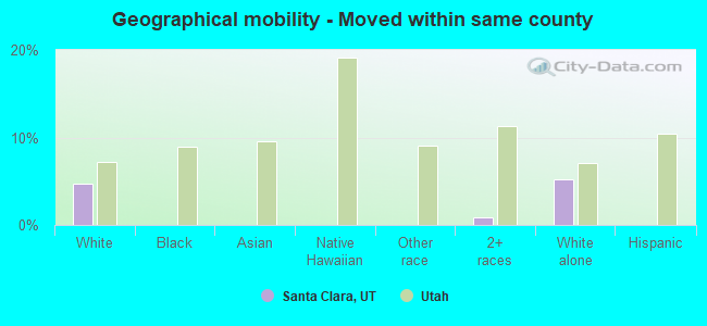 Geographical mobility -  Moved within same county