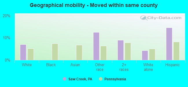 Geographical mobility -  Moved within same county