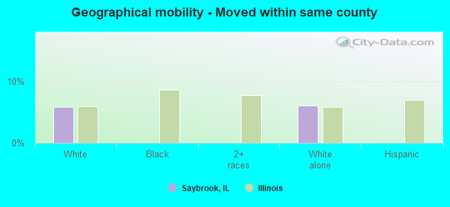 Geographical mobility -  Moved within same county