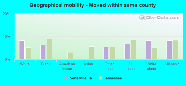 Geographical mobility -  Moved within same county