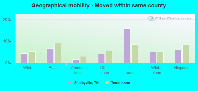 Geographical mobility -  Moved within same county