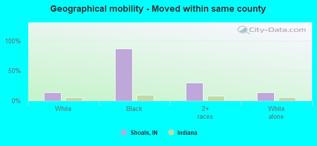 Geographical mobility -  Moved within same county