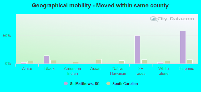 Geographical mobility -  Moved within same county