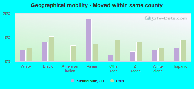 Geographical mobility -  Moved within same county