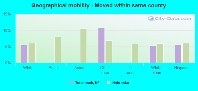 Geographical mobility -  Moved within same county