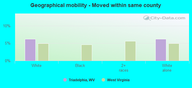 Geographical mobility -  Moved within same county