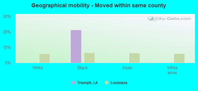 Geographical mobility -  Moved within same county