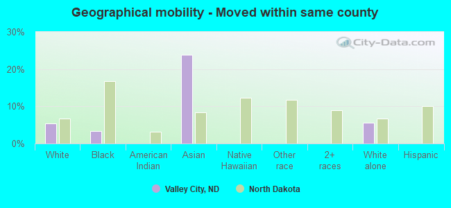 Geographical mobility -  Moved within same county