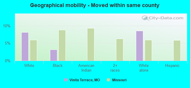 Geographical mobility -  Moved within same county