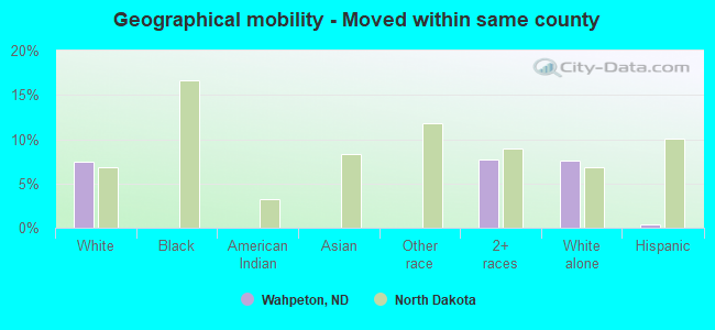 Geographical mobility -  Moved within same county