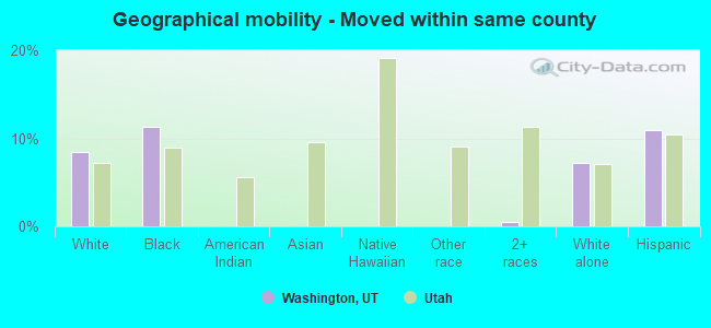 Geographical mobility -  Moved within same county