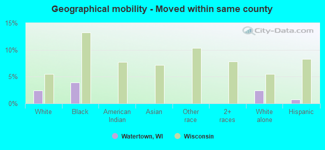 Geographical mobility -  Moved within same county