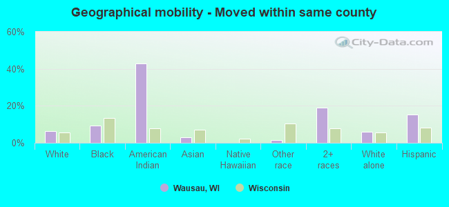 Geographical mobility -  Moved within same county