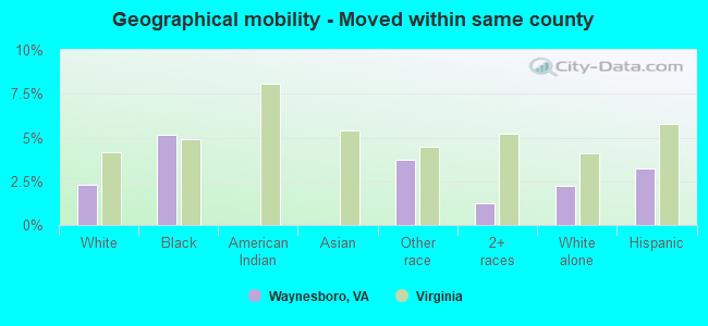 Geographical mobility -  Moved within same county