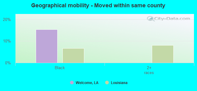 Geographical mobility -  Moved within same county