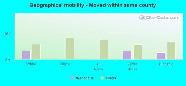 Geographical mobility -  Moved within same county