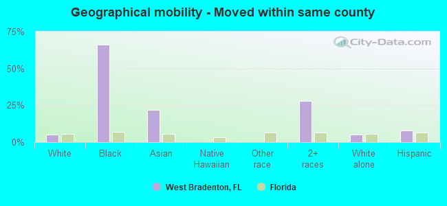 Geographical mobility -  Moved within same county