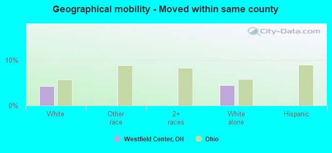 Geographical mobility -  Moved within same county