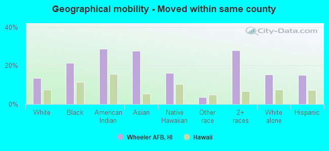 Geographical mobility -  Moved within same county